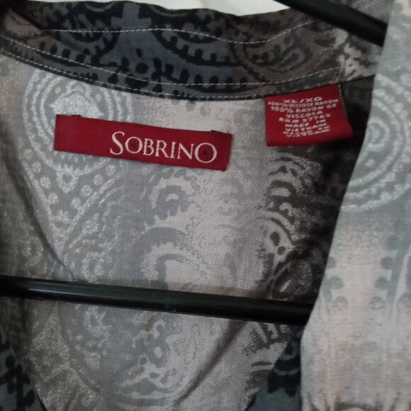 Sorbino Men's Short Sleeve Button Up 100% Rayon Shirt Size XL Single Stitch - Picture 3 of 7